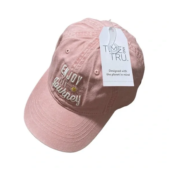 Time and Tru Dusty Rose Blush Cap with Embroidery - Picture 5 of 13